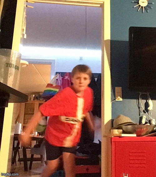 Danish kid runing | image tagged in new template | made w/ Imgflip meme maker