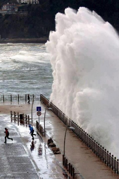 The Awesome Power of Nature | image tagged in europe,storm,2022,nature,ocean | made w/ Imgflip meme maker