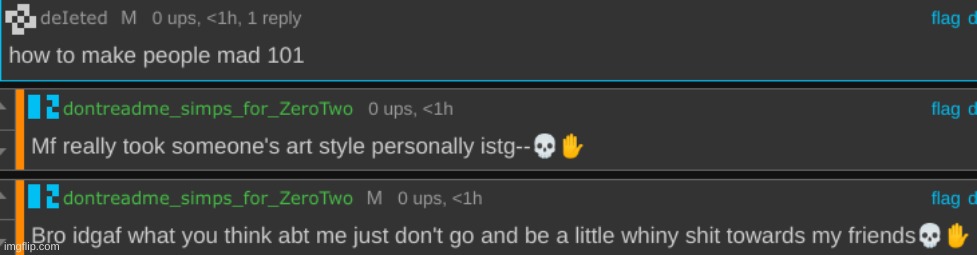 Bro's upset over someone's artstyle LMFOAOAOA | made w/ Imgflip meme maker