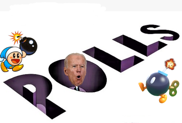 High Quality Biden polls bombed Blank Meme Template