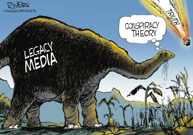 Conspiracy theory vs. legacy media Blank Meme Template