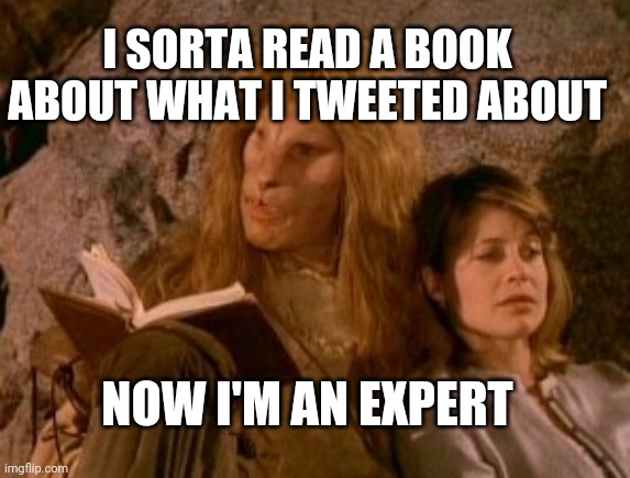Expert Beast on Twitter | I SORTA READ A BOOK ABOUT WHAT I TWEETED ABOUT; NOW I'M AN EXPERT | image tagged in expert,twitter | made w/ Imgflip meme maker