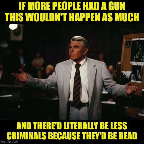 IF MORE PEOPLE HAD A GUN THIS WOULDN'T HAPPEN AS MUCH AND THERE'D LITERALLY BE LESS CRIMINALS BECAUSE THEY'D BE DEAD | made w/ Imgflip meme maker