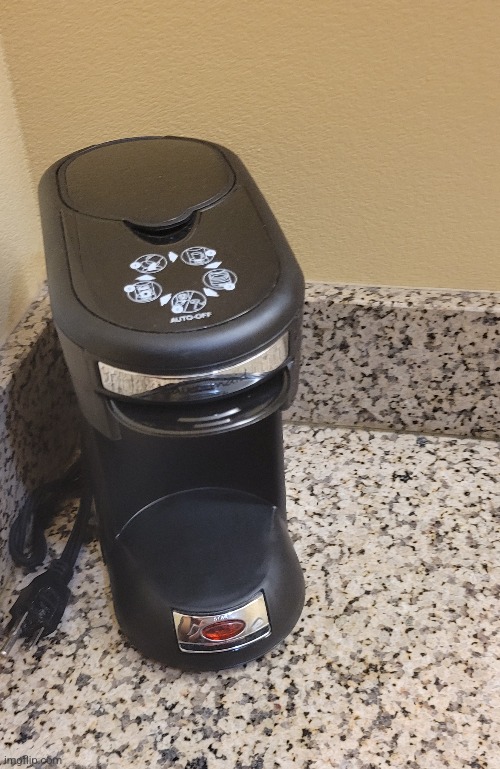 Okay, but why is there a coffee machine in the hotel bathroom. | made w/ Imgflip meme maker