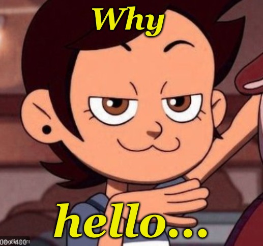 1st post? | Why; hello... | image tagged in otter face luz | made w/ Imgflip meme maker