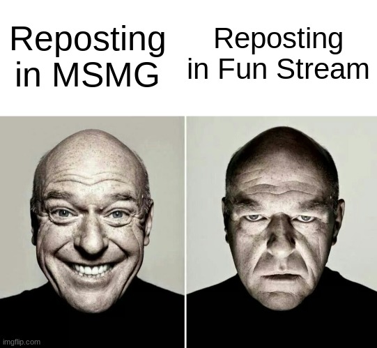 . | Reposting in MSMG; Reposting in Fun Stream | made w/ Imgflip meme maker