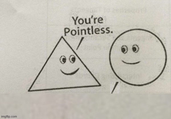 You're Pointless Blank | image tagged in you're pointless blank | made w/ Imgflip meme maker