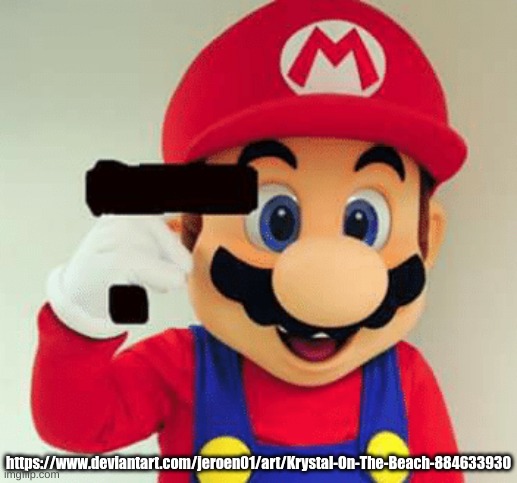 i beg you, do not click that link | https://www.deviantart.com/jeroen01/art/Krystal-On-The-Beach-884633930 | image tagged in memes,funny,mario,super mario,deviantart,stop reading the tags | made w/ Imgflip meme maker
