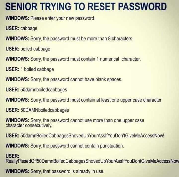 Senior Citizen Trying to Reset Password | image tagged in password,password strength,senior moment,seniors,grumpy old men,grumpy old women | made w/ Imgflip meme maker