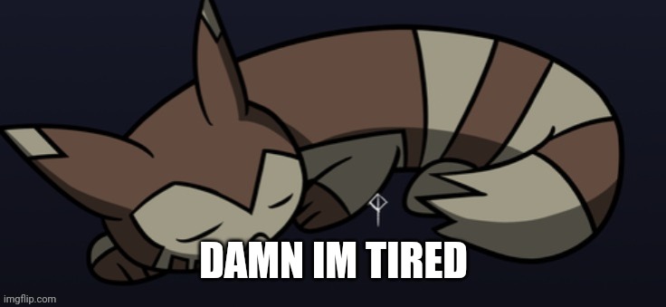 Sleepy furret | DAMN IM TIRED | image tagged in sleepy furret | made w/ Imgflip meme maker