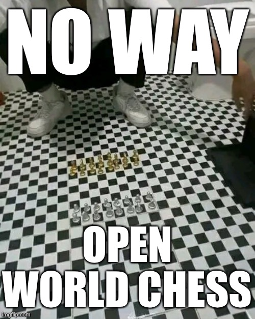 NO WAY; OPEN WORLD CHESS | made w/ Imgflip meme maker