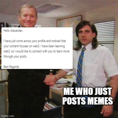 linkedin post | ME WHO JUST POSTS MEMES | image tagged in employee of the month | made w/ Imgflip meme maker