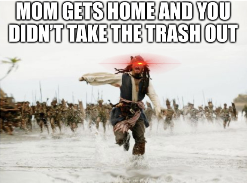 Mum comes home Blank Meme Template