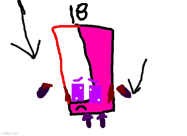 Numberblocks 18 Arms cut | image tagged in cut,arms,numberblocks 18 | made w/ Imgflip meme maker