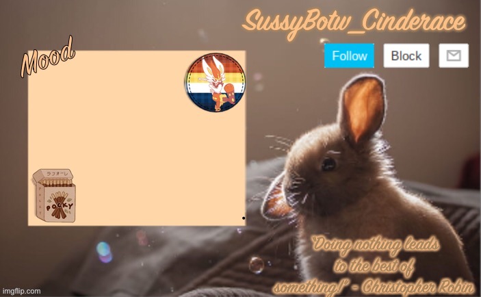 High Quality SussyBotw_Cinderace’s bunny announcement temp Blank Meme Template