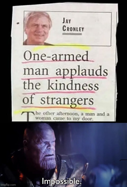 HOW | image tagged in thanos impossible,memes,funny,thanos,news,headlines | made w/ Imgflip meme maker
