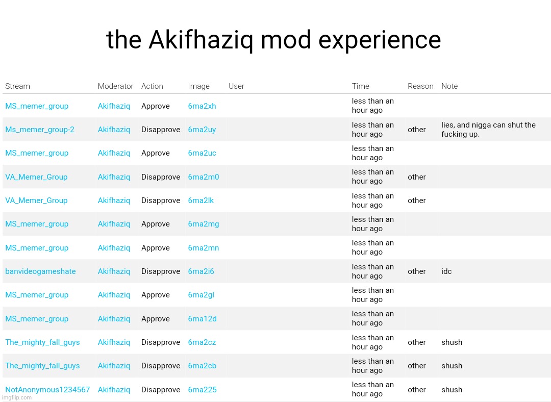 the Akifhaziq mod experience | made w/ Imgflip meme maker