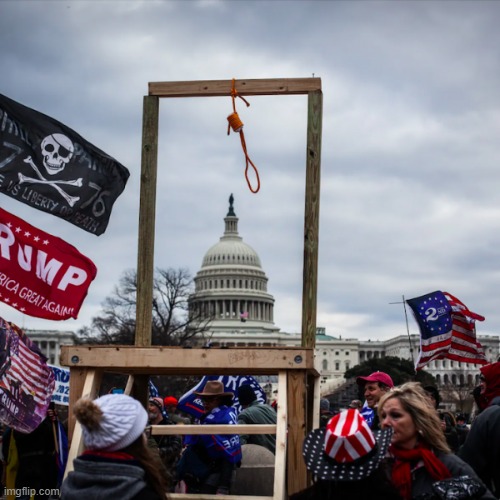 capitol riot insurrection coup Mike Pence gallows noose hanging | image tagged in capitol riot insurrection coup mike pence gallows noose hanging | made w/ Imgflip meme maker