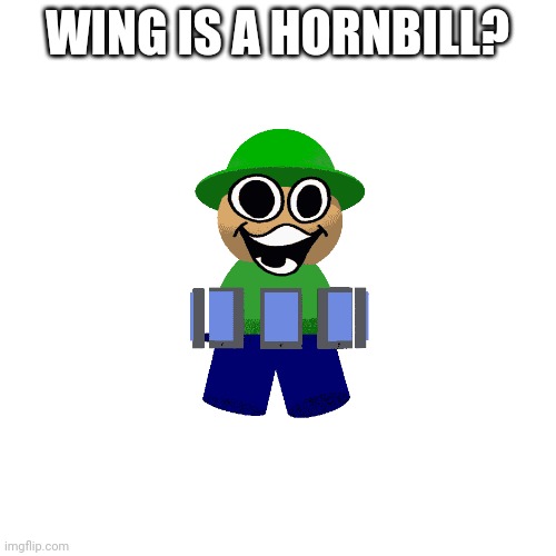 Blank Transparent Square Meme | WING IS A HORNBILL? | image tagged in memes,blank transparent square | made w/ Imgflip meme maker