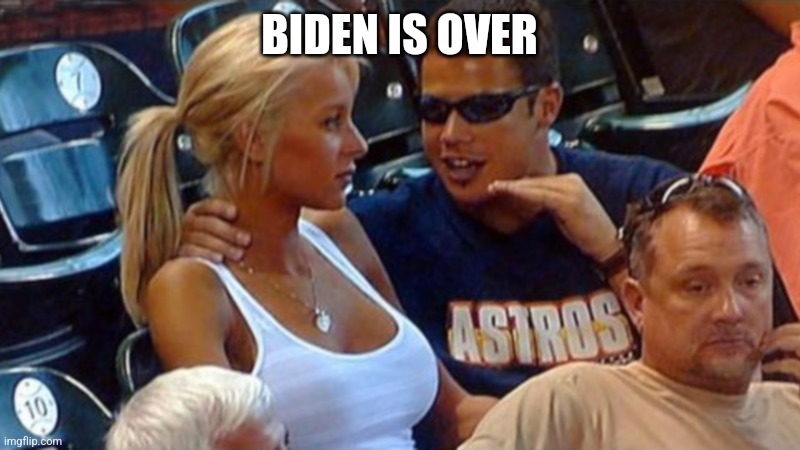 Bro explaining | BIDEN IS OVER | image tagged in bro explaining | made w/ Imgflip meme maker