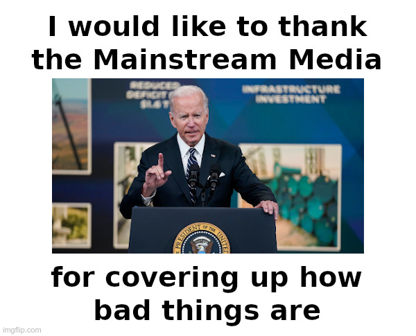 Joe Biden Thanks The Mainstream Media | image tagged in clueless,joe biden,thanks,mainstream media,cover up,censorship | made w/ Imgflip meme maker