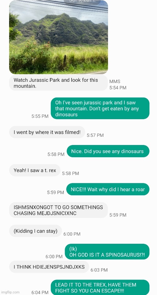 Me and Legend's texts | made w/ Imgflip meme maker
