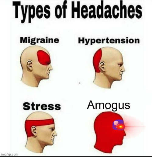 Mogus | Amogus | image tagged in types of headaches meme | made w/ Imgflip meme maker