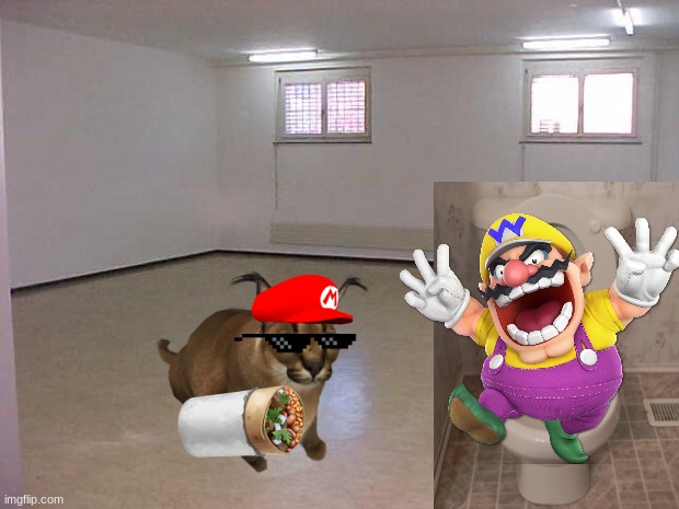 Wario dies after refusing to get off the toilet.mp3 | image tagged in wario dies,wario,floppa,toilet,taco bell,burrito | made w/ Imgflip meme maker
