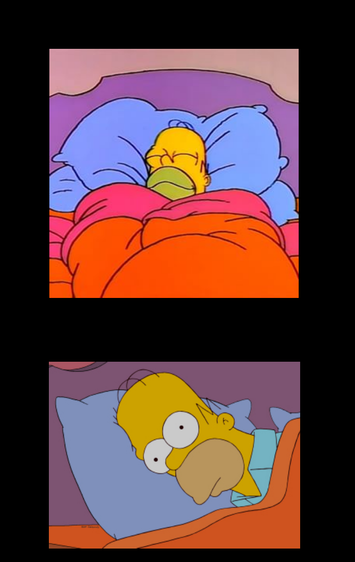 Homer sleeping and awake Blank Meme Template