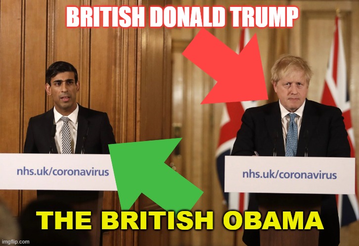 British Donald Trump; The British Obama | BRITISH DONALD TRUMP; THE BRITISH OBAMA | image tagged in british pm | made w/ Imgflip meme maker