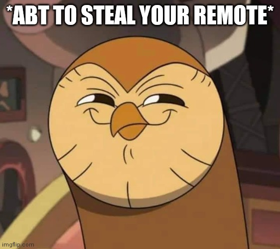 Hooty like | *ABT TO STEAL YOUR REMOTE* | image tagged in hooty like | made w/ Imgflip meme maker