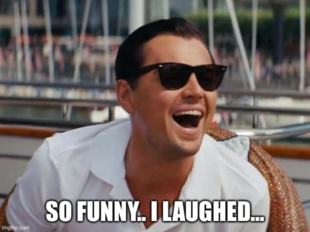haha | SO FUNNY.. I LAUGHED… | image tagged in haha | made w/ Imgflip meme maker