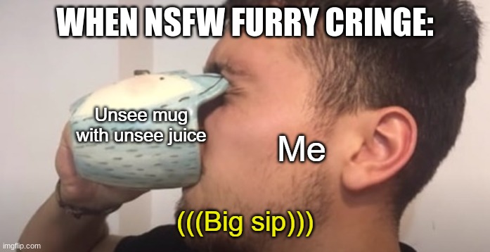 Unsee | WHEN NSFW FURRY CRINGE: | image tagged in unsee | made w/ Imgflip meme maker