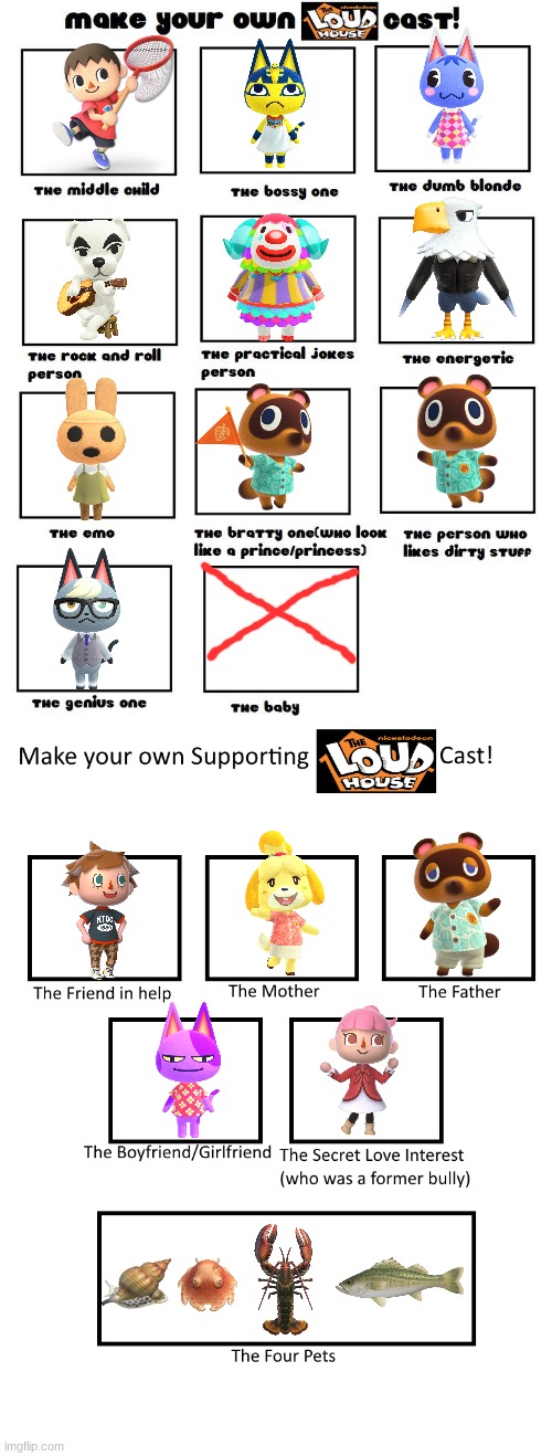Loud House Animal Crossing | image tagged in make your own loud house cast | made w/ Imgflip meme maker