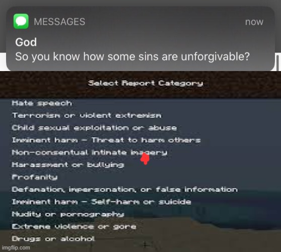 image tagged in so you know how some sins are unforgivable | made w/ Imgflip meme maker