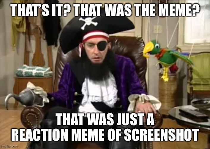 THAT’S IT? THAT WAS THE MEME? THAT WAS JUST A REACTION MEME OF SCREENSHOT | made w/ Imgflip meme maker