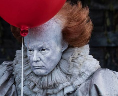 High Quality Trump Pennywise Evil Clown Blank Meme Template
