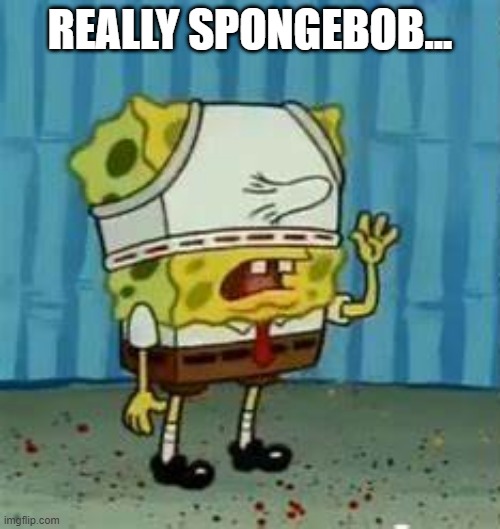 Dirty Sponge | REALLY SPONGEBOB... | image tagged in spongebob | made w/ Imgflip meme maker