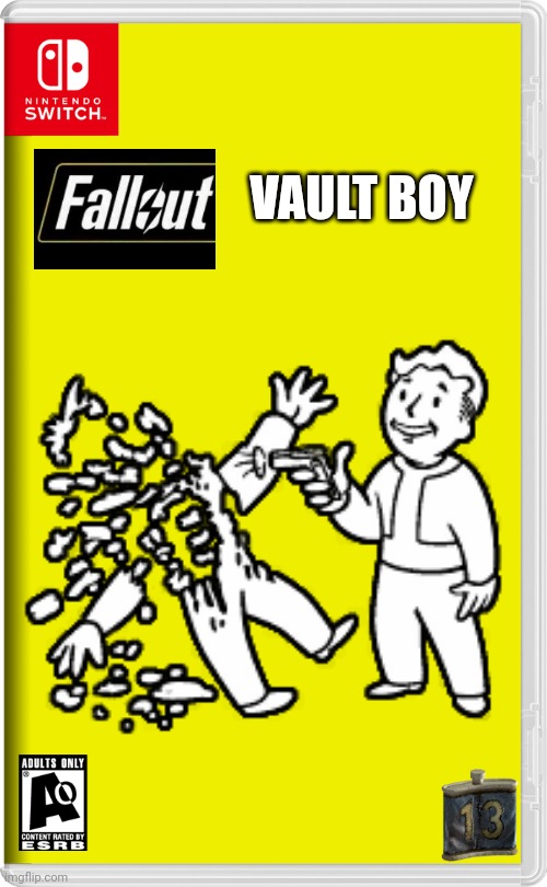 Fallout: Vault boy coming soon | VAULT BOY | image tagged in nintendo switch | made w/ Imgflip meme maker