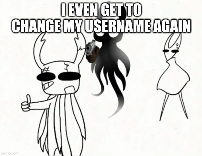 gun. | I EVEN GET TO CHANGE MY USERNAME AGAIN | image tagged in gun | made w/ Imgflip meme maker