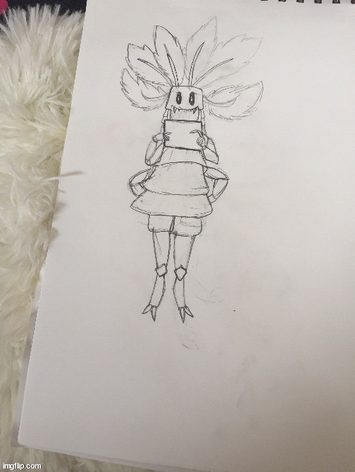 forgot to mention that SussbyBotw_Cinderace drew abby the abyssal copepod as an anthro | made w/ Imgflip meme maker