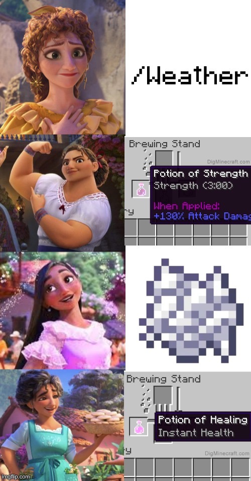 Pog | image tagged in encanto,minecraft | made w/ Imgflip meme maker