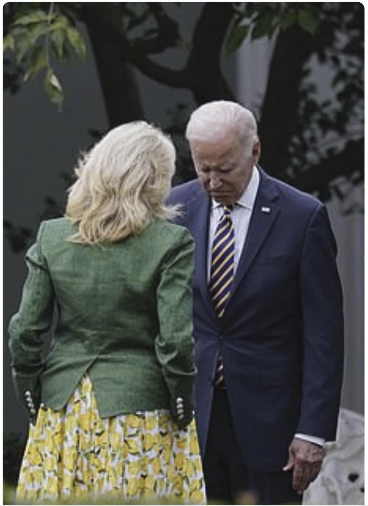 High Quality Jill scolds Joe Biden and he pouts Blank Meme Template
