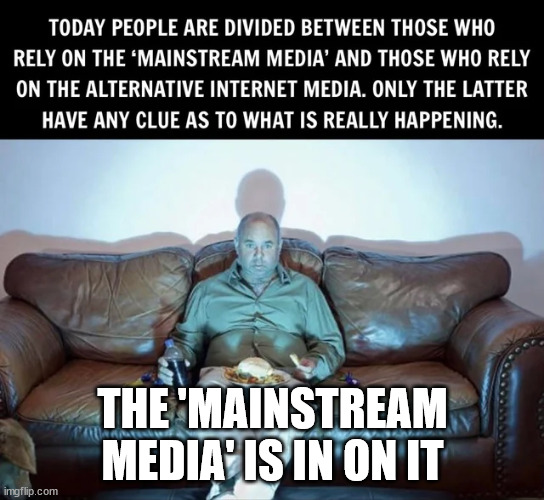 The media is the enemy of the American people | THE 'MAINSTREAM MEDIA' IS IN ON IT | image tagged in mainstream media,lies | made w/ Imgflip meme maker