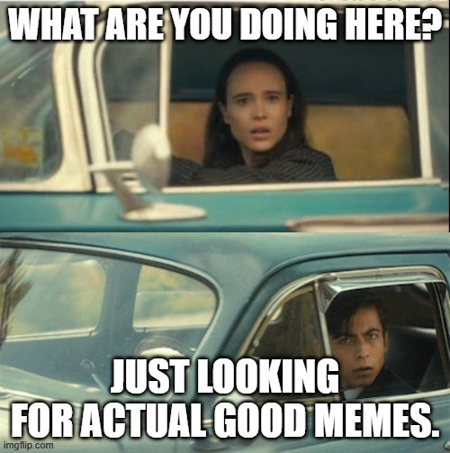 Maybe the truth. | WHAT ARE YOU DOING HERE? JUST LOOKING FOR ACTUAL GOOD MEMES. | image tagged in vanya and five,memes,fun,bored,sarcastic | made w/ Imgflip meme maker