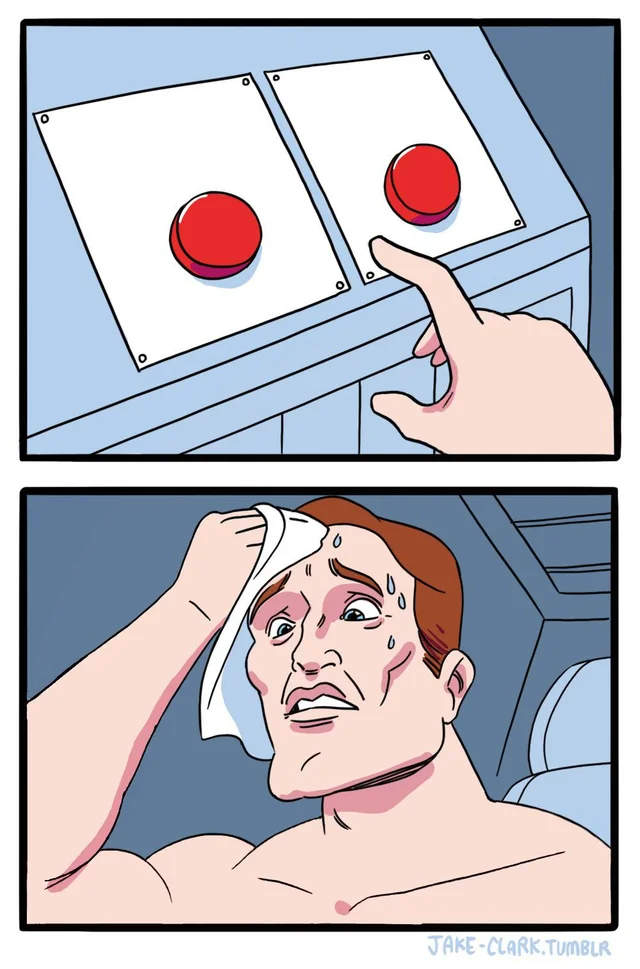 Two Buttons Meme Nude Version Blank Meme Template
