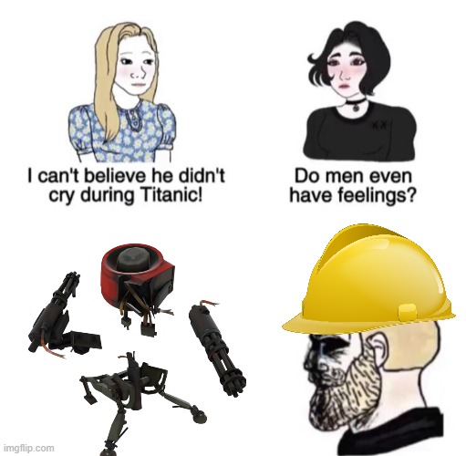 TF2 Be Like | image tagged in chad crying | made w/ Imgflip meme maker