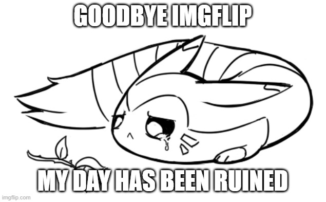GOODBYE IMGFLIP; MY DAY HAS BEEN RUINED | made w/ Imgflip meme maker