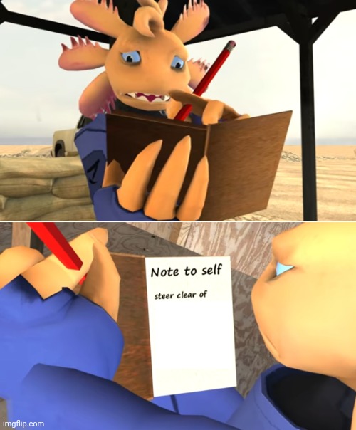 High Quality Note to self Steer clear of Template Blank Meme Template