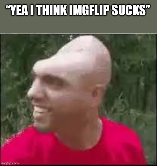 “YEA I THINK IMGFLIP SUCKS” | image tagged in dishweed | made w/ Imgflip meme maker